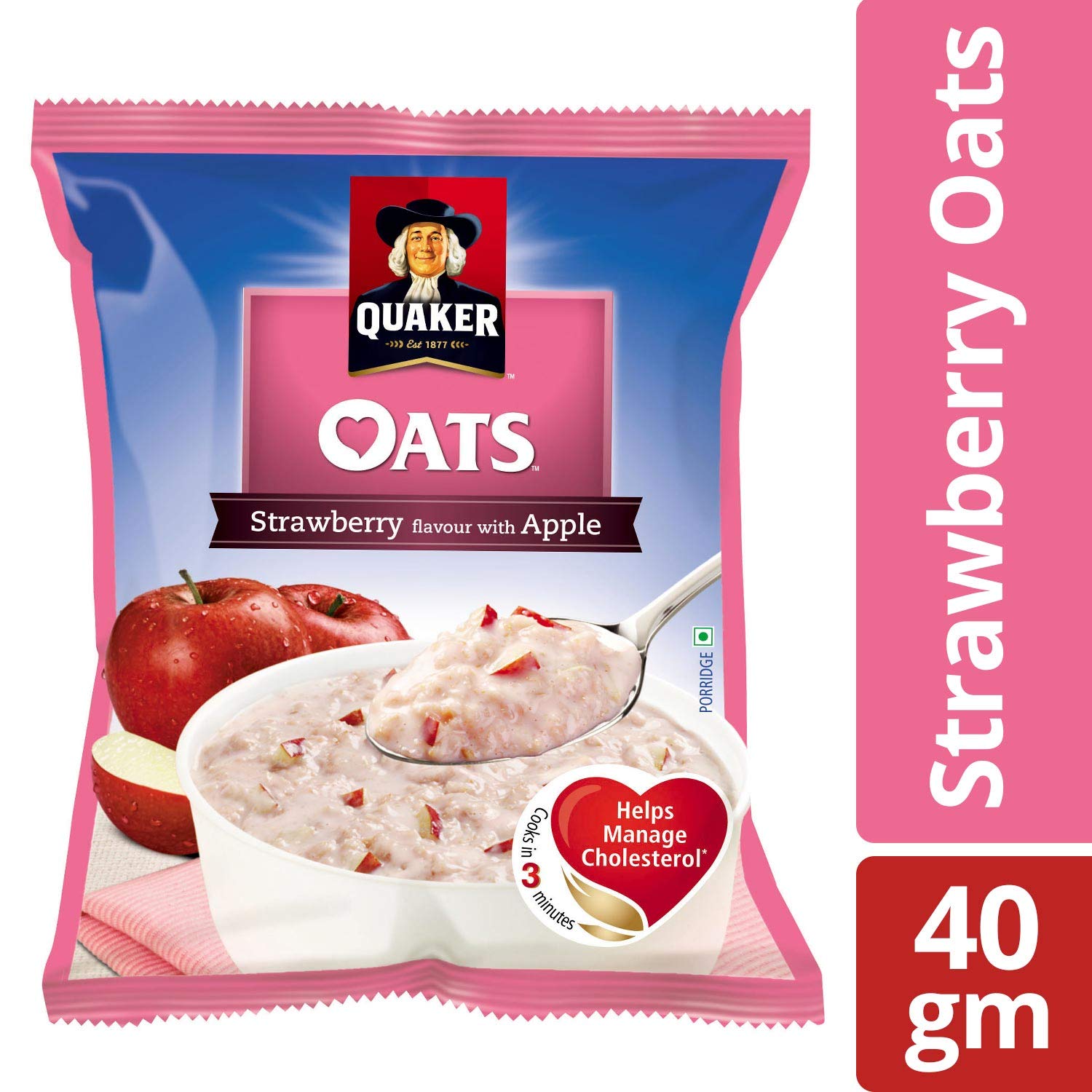 Quaker Oats, Strawberry and Apple, 40g Amazon.in Grocery & Gourmet Foods