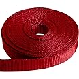 TECEUM 1" & 1.5" & 2" Webbing – 10 25 50 Yards – 40+ Colors – Heavy Duty 1 Inch 1.5 Inch 2 Inch Webbing for Climbing Outdoors Indoors Crafting DIY