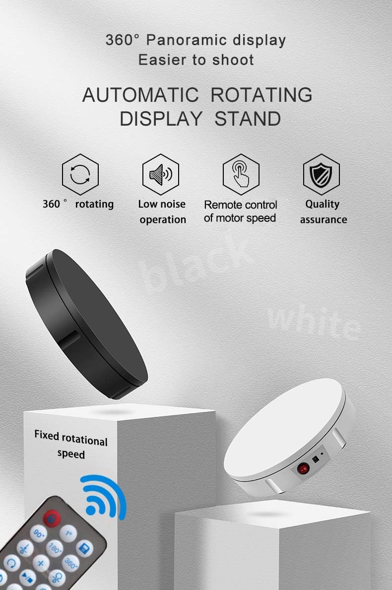 automatic electric revolving shoe rack on Amazon Com Jayegt Motorized Rotating Display Stand 8 66inch 110lb Load 360 Degree Electric Rotating Turntable For Photography Products Display Jewelry Model Remote Control Turntable Power Supply White Home Kitchen