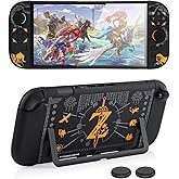 Dockable Case for Switch 2 (2025), Slim Hard PC Protective Shell, Detachable Joy-Con Cover, with 2 Thumb Grip Caps