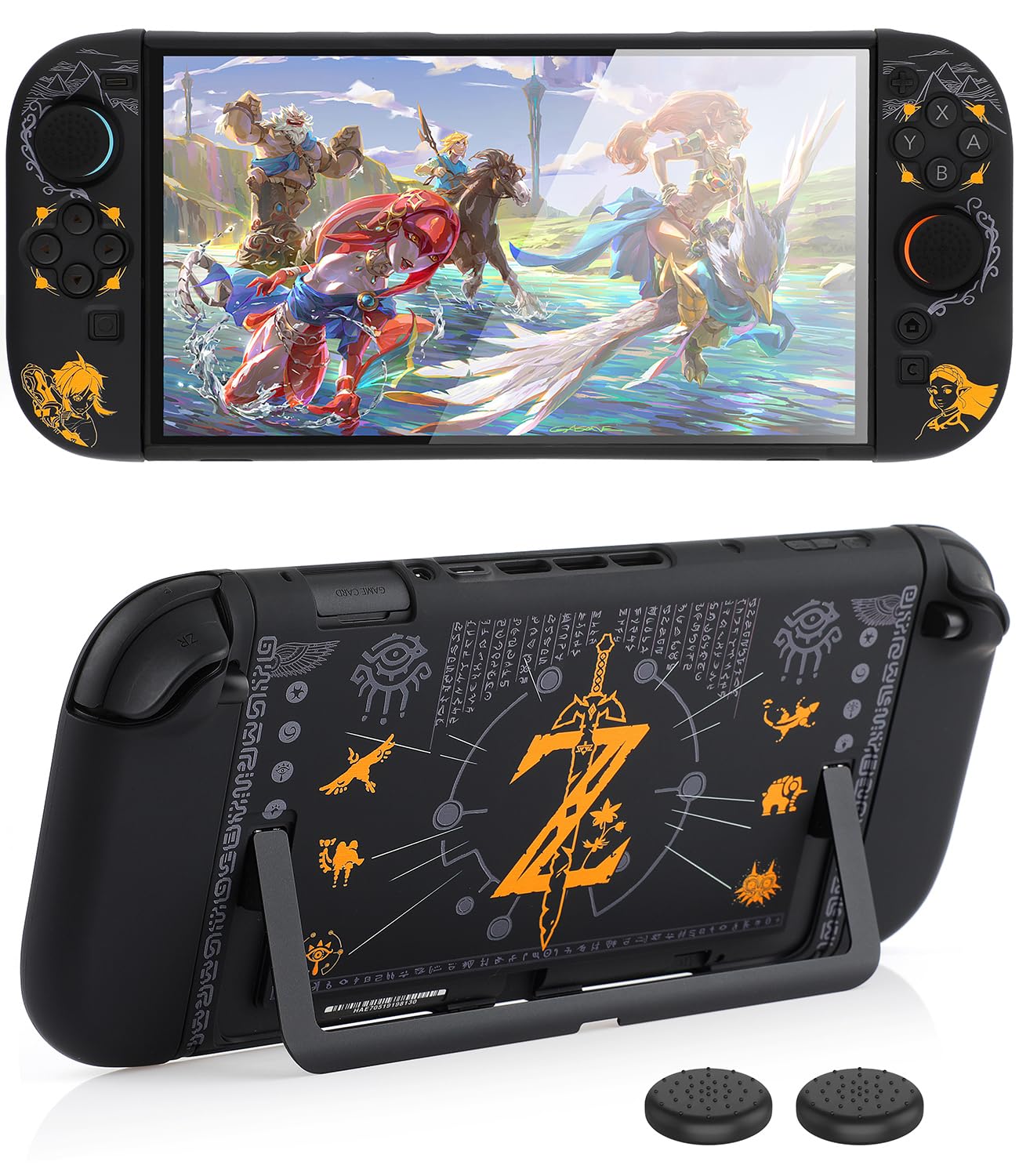 Protective Shell for Switch 2 (2025),Dockable Slim Hard PC Case with Detachable Joy-Con,Anti-Scratch Shockproof Anti-Fingerprint,Includes 2 Thumb Grip Caps