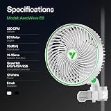VIVOSUN AeroWave E6 Grow Tent Fan 6” EC Motor Auto Oscillating Clip 2-Pack view 9