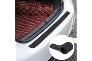 KAQISI 35.4 * 2.7 inch Rear Bumper Guard Protector for Car Pickup Truck SUV, Universal Black Rubber Scratch-Resistant Non-Sli