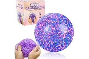 WISYME Giant 4 Inches Jumbo Stress Balls for Adults Anxiety Relief, Nedoh Balls Squishy Balls Fidget Squeeze Squish Big Ball 