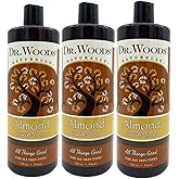 Dr. Woods Pure Almond Oil Liquid Castile Soap - Natural Cleansing for Face, Hands, and Body, for Men and Women - 32 Fl Oz, Pack of 3