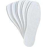 Thin Insoles for Women,Handmade Cotton Inserts 5 Pair, Barefoot Shoe Liners, Absorbent, Washable, No-Sock Comfort for Flats & Loafers, US Women 5 / Men 6.5 / EU 39