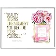 Stupell Industries Fashioner Perfume Gold Pink Watercolor Inspirational Word, Design by Artist Amanda Greenwood Wall Art, 11 x 14