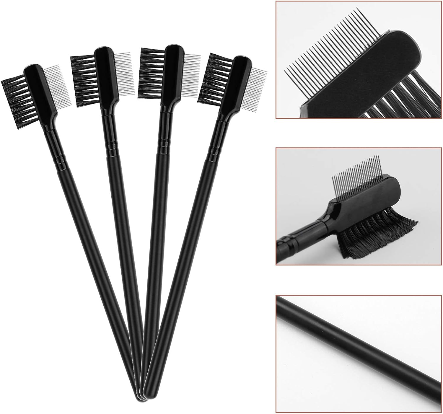 LUTER 4 Pcs Tear Stain Remover Comb Dog Flea Comb Double-Sided Multifunctional Dog Eye Comb Brush Pets Grooming Comb for Dogs Cats Removing Crust and Mucus - Image 4