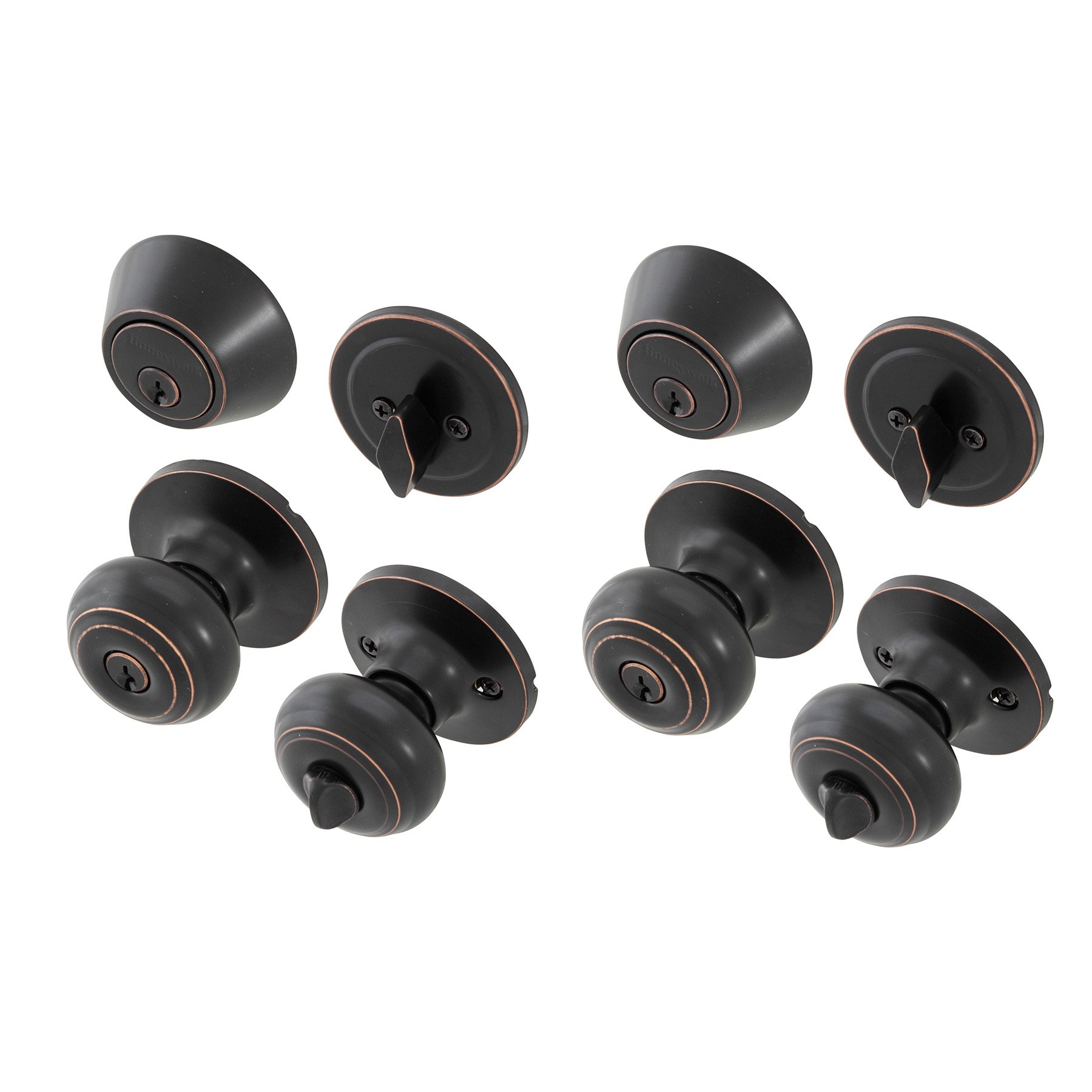 Honeywell 8101406 Classic Entry Door Knob and Deadbolt Lock Set, Oil Rubbed 785497001104 eBay