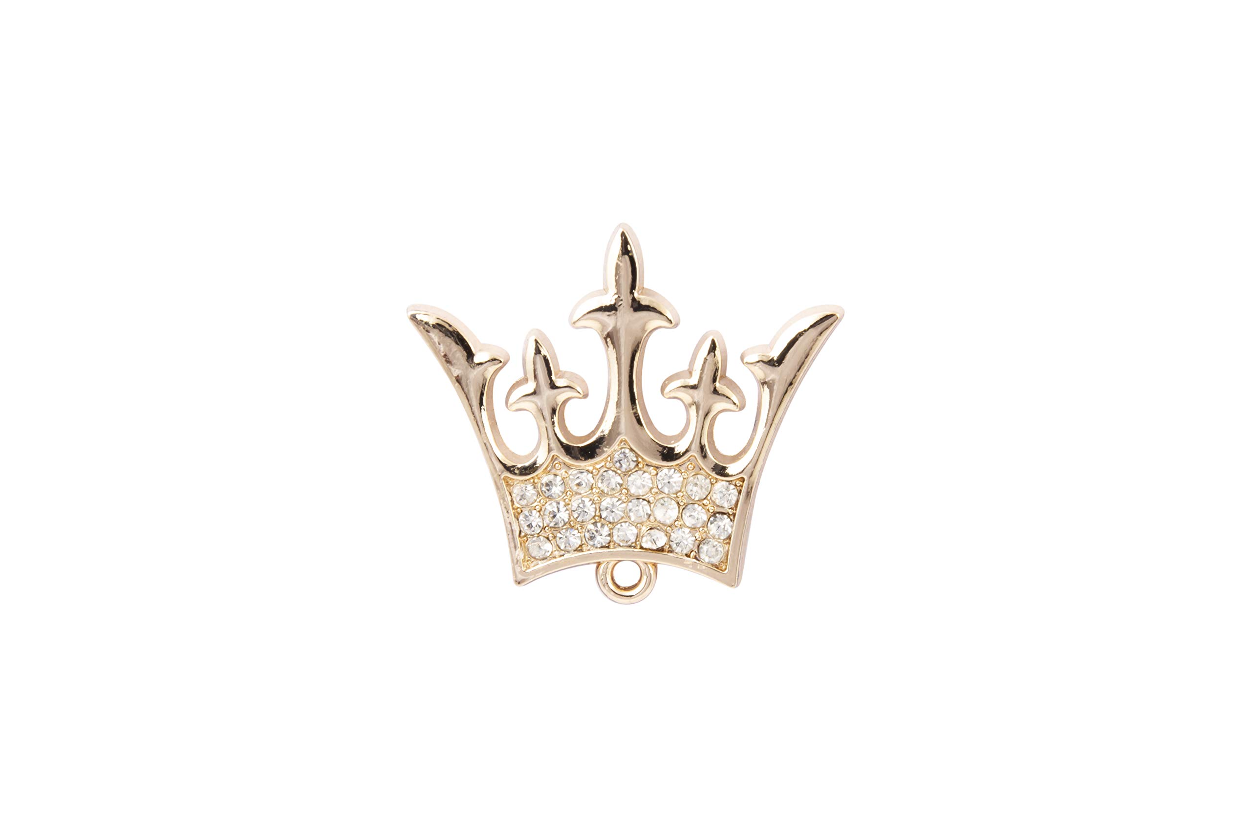Brooch Lapel Pin for Men Men's King Queen Crown Badge Suit Collar Brooch (Golden)