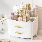 Vtopmart 3-Tier Skincare Makeup Organizer with Drawers, White | For Vanity,Dresser and Bathroom Countertop, Large Cosmetic St