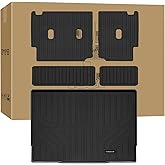 SANBAN-AXE Cargo Mat& Backrest Protector for 2021-2025 Ford Bronco 4 Door - Trunk Liner with Backrest Mats, Custom All-Weather TPE Protector Accessories Black