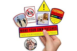 Custom Patch Name Patch Personalized Logo Patch with Iron on/Sew on/Hook and Loop Backing for Vest,Jacket,Carrier,Hat-Rectang