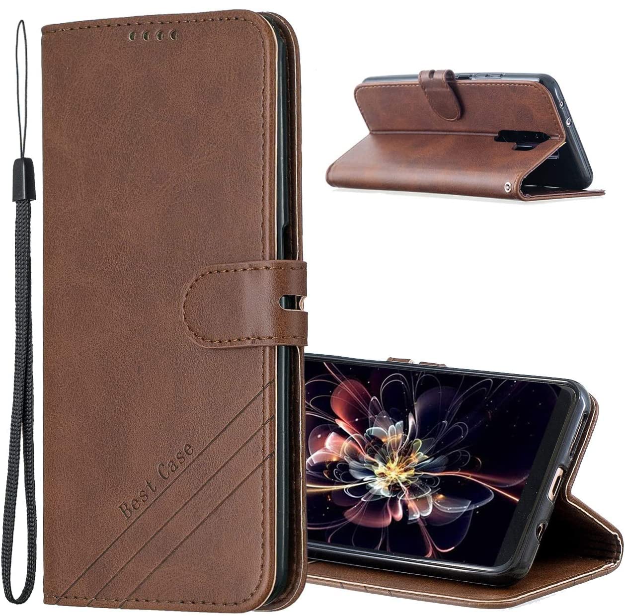 IMIRST Flip Case for Motorola Edge 20 Lite/Edge 20 Fusion Kickstand Card Slots Wallet Faux Leather Holsters Cover Phone Case Compatible with Motorola Edge 20 Lite/Edge 20 Fusion. HX Retro Brown
