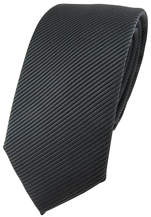 TigerTie - Modische Designer Krawatte in fein gestreift - Krawatte 7 cm Breite