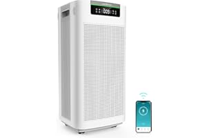 Jafända Purificateurs d'air pour la maison, grande pièce, 3800 m², véritables filtres HEPA à charbon actif, application et pu