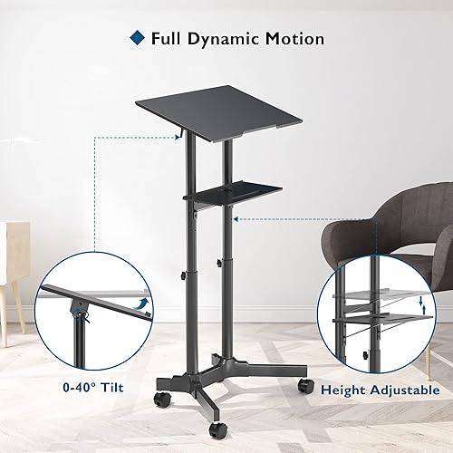 1home BONTEC Lecterns Podiums Portable Mobile Standing Laptop