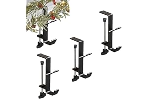 Guojanfon Fireplace Stocking and Garland Hanger, 2 in 1 Mantel Hanger for Garland, Fireplace Stocking Holders for Mantle Garland Hooks for Xmas Holiday Home Party Decoration (Black,3)