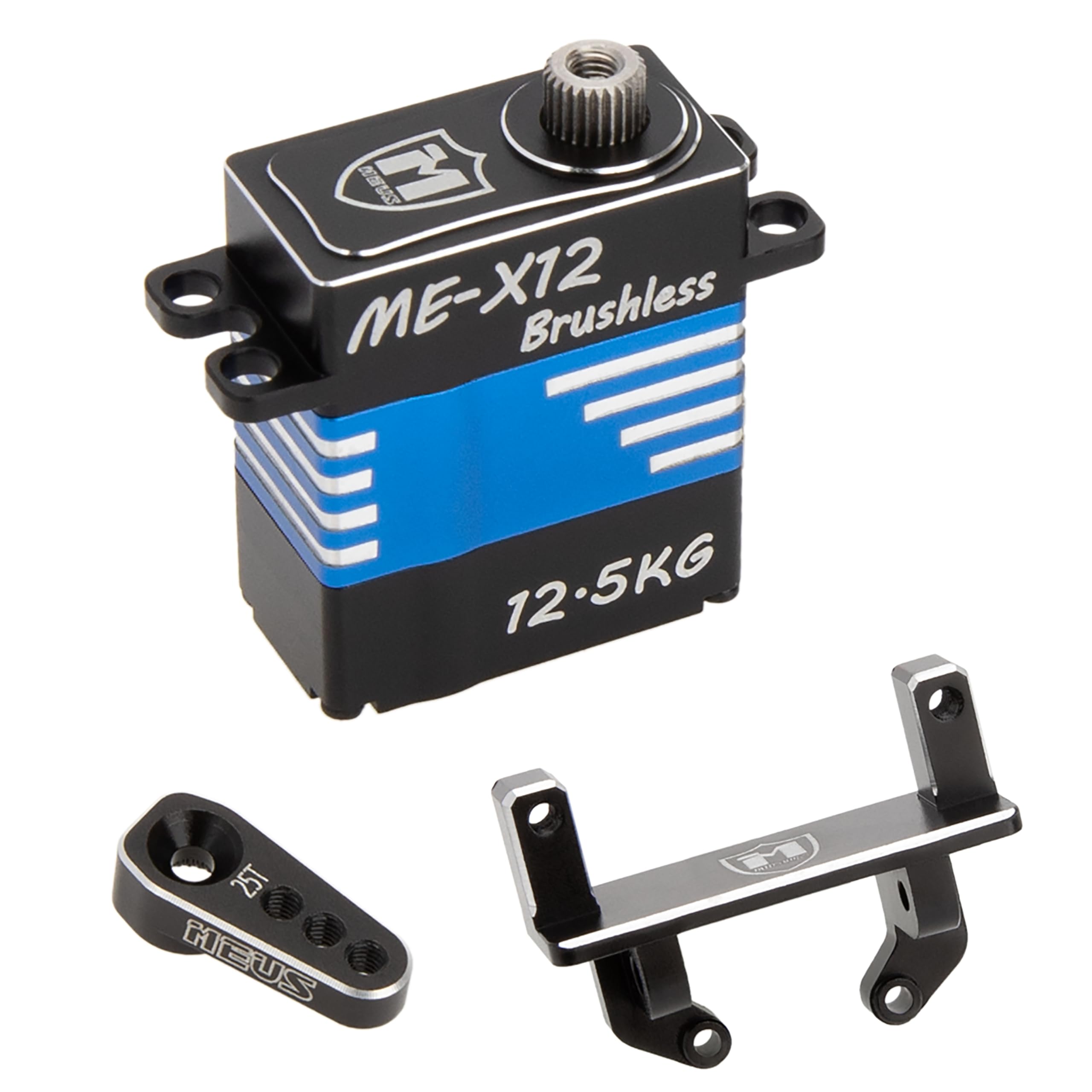 Photo 1 of MEUS Racing Coreless TRX4M Servo with Mount and Servo Horn for TRX4M 1/18 RC Crawler Upgrades Parts, Not for Stock Frame(12.5KG)
