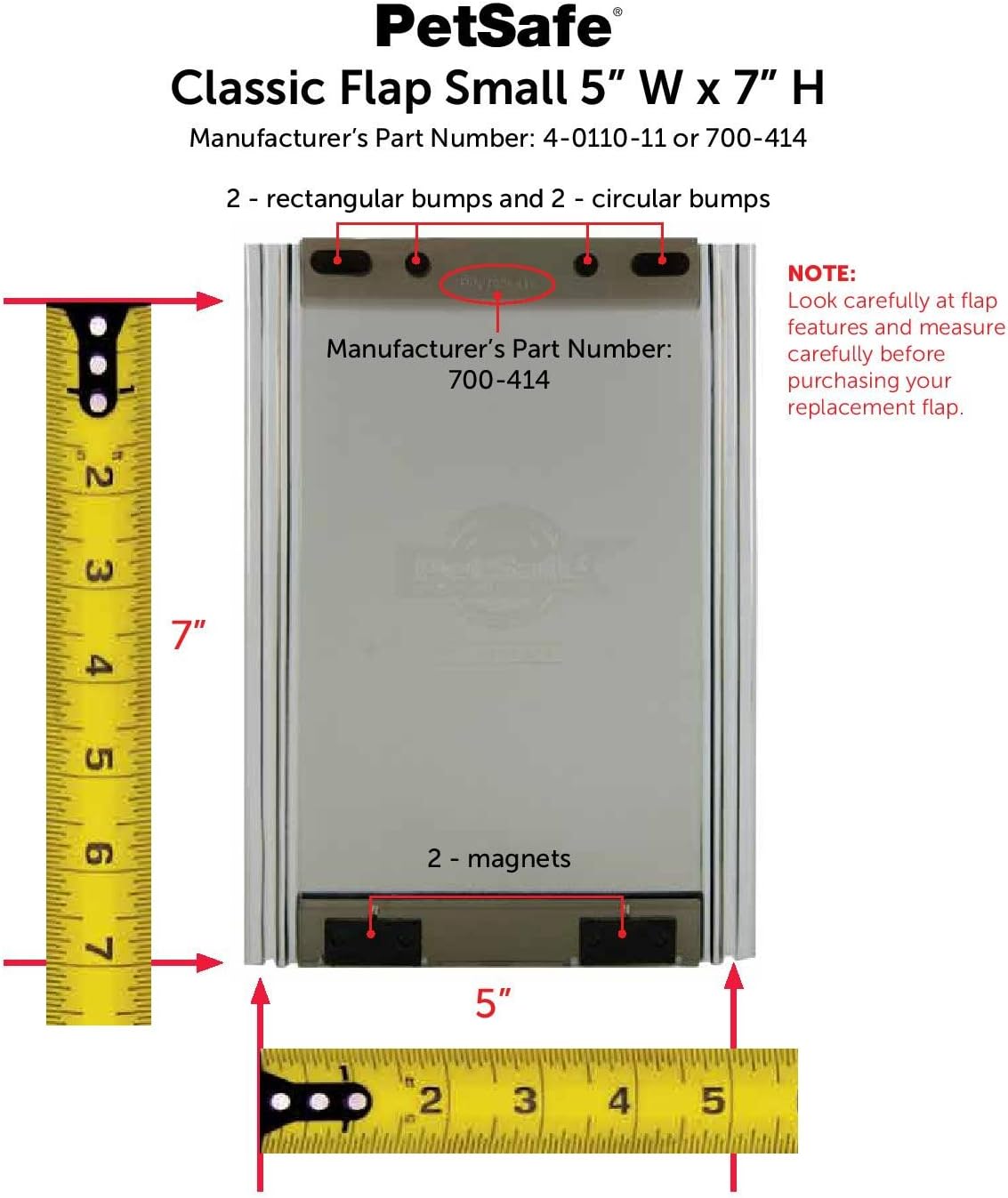 PetSafe Classic Replacement Flap - Large - Compatible with Discontinued PetSafe Doors : Pet Doors : Pet Supplies