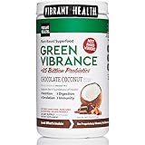 Vibrant Health, Green Vibrance, Plant-Based Superfood Powder, Vegan Friendly, Chocolate Coconut, 25 Servings