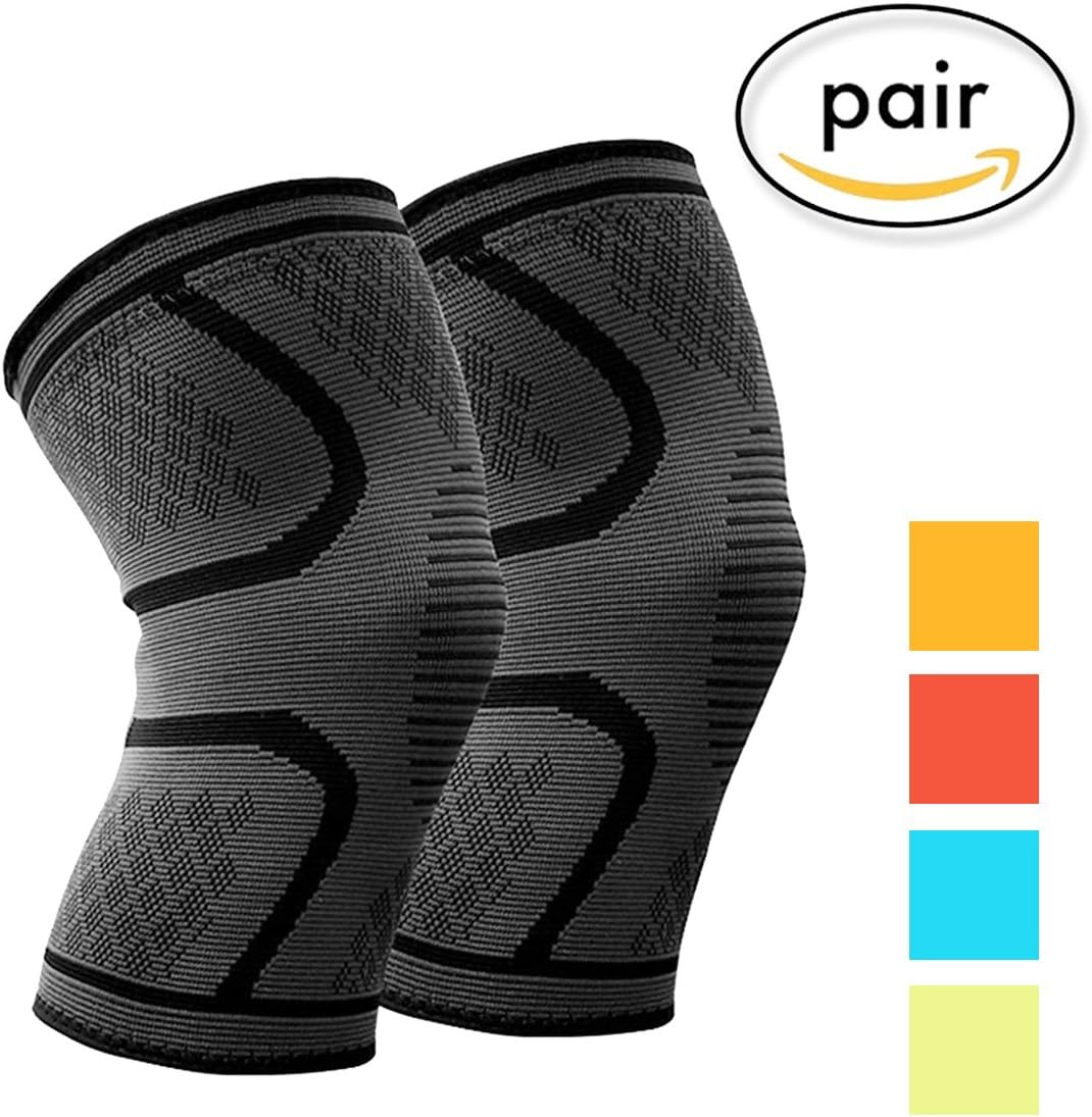 Vikaster Knee Brace compression sleeve, Knee Sports Support Sleeve (1 pair)