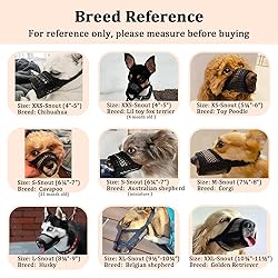 Mayerzon Dog Muzzle, Soft Mesh Muzzles for Small