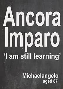 Amazon.com: Michelangelo Quote Ancora Imparo I am Still Learning