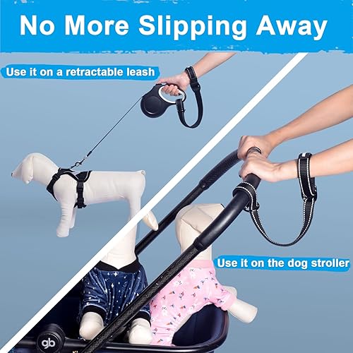 PetBonus Short Dog Leash, Safety Wrist Strap for Retractable Dog