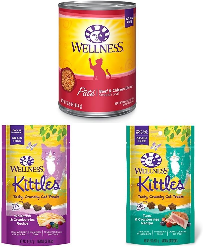 Wellness Complete Health Natural Grain Free Wet Canned Cat Food Pate Recipe Beef & Chicken Pate