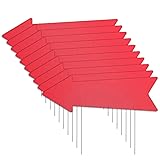 Red Arrow Signs with Stakes 16 x 5 Inches,This Way