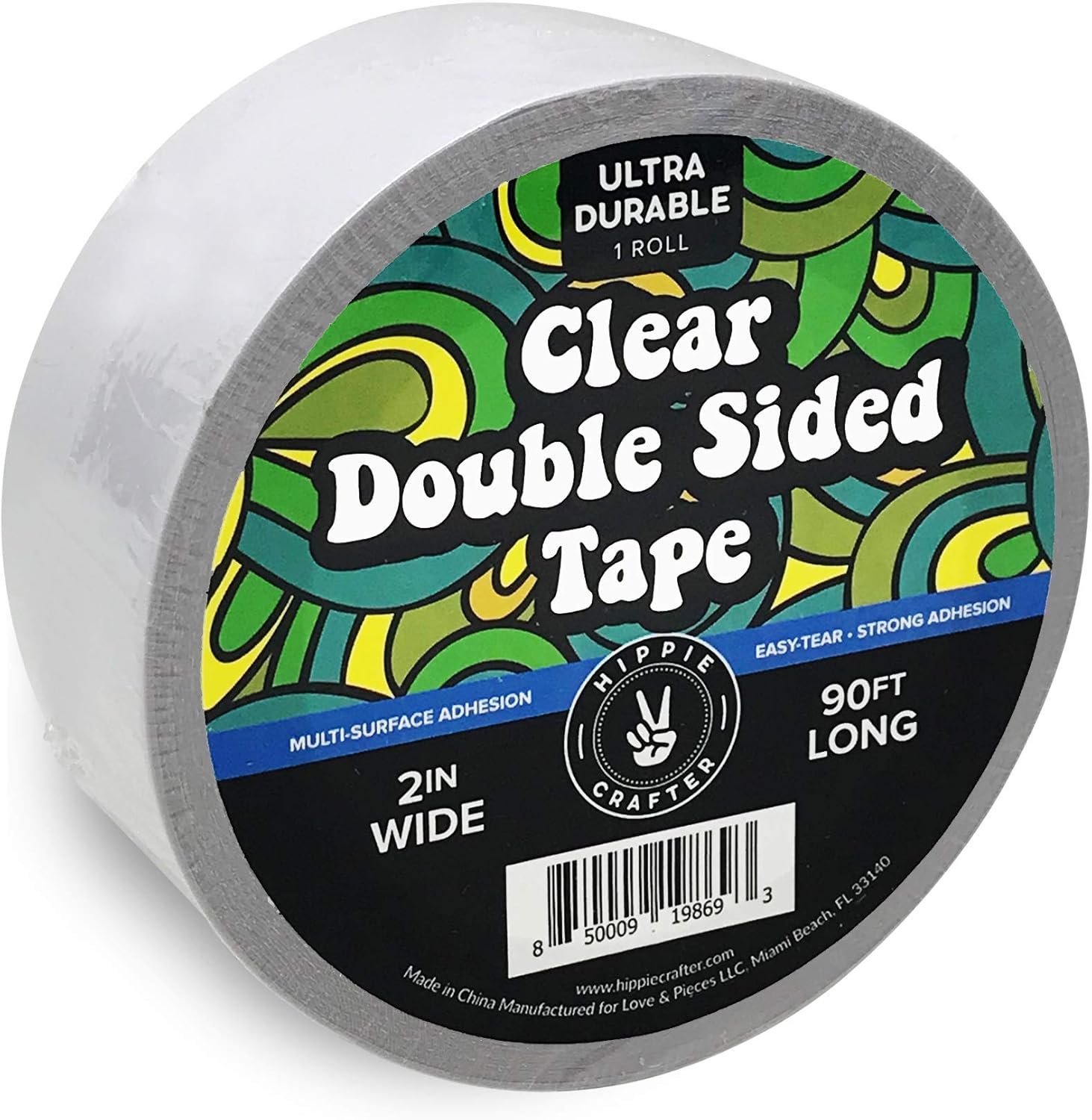 Clear Double Sided Tape 2 inch Wide Heavy Duty Adhesive 2 Sided Strong Duct Thin