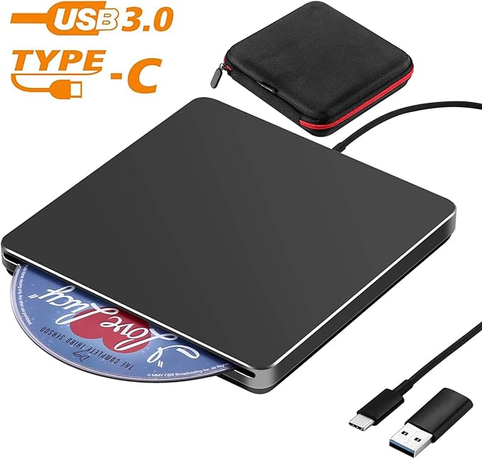 External DVD Drive NOLYTH USB 3.0/TypeC Portable Slim CD DVD+/RW