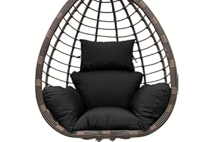 PALHMLIY Soft Patio Hanging Egg Chair Cushion Replacement, Comfortable Thicken Cotton Hanging Basket Chair Cushions Indoor Ou