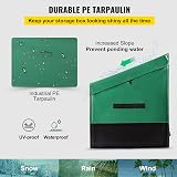 VEVOR 100 Gallon Outdoor Storage Box Waterproof PE Deck Box Galvanized Frame view 4