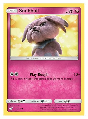 Pokemon Detective Pikachu Snubbull Foil Rare Trading Card