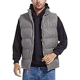 Zukela Men's Quilted Puffer Vest Midweight Water-Resistant Warm Big and Tall Classic Outerwear M to 3XL