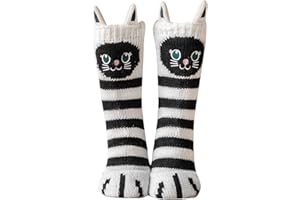 ZAKASA Fuzzy Socks with Grips for Women Non Slip Slipper Socks Winter Warm Cozy Soft Thick Fluffy Socks Christmas Gift