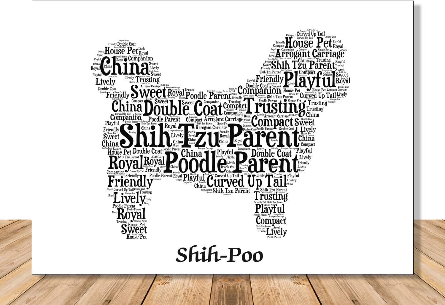 Shih-Poo Dog Lover Gifts for Women, Men, Mom, Dad | Free Personalize Custom Art Print Portrait Merchandise | Unique Pet Present | Handmade