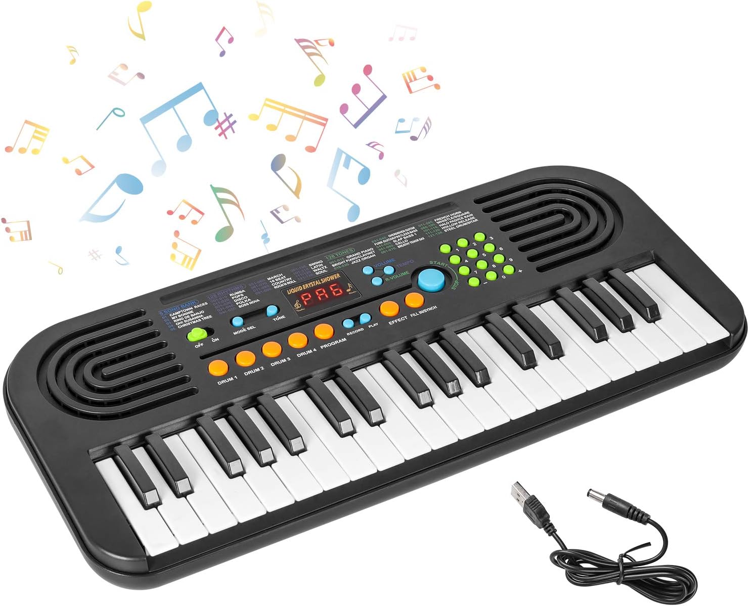 m zimoon Piano for Kids, Kids Keyboard Piano Electric Keyboard 49 Keys Portable Musical Instrument Piano Toy for Boys Girls Beginners