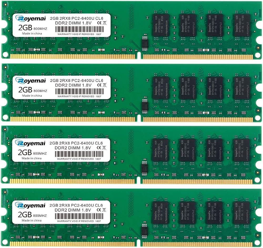 D DUOMEIQI 8GB DDR2 800MHz PC2-6400 RAM 4x2GB Desktop Memory Kit 240 Pin CL6