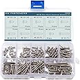 #6-32 Phillips Pan Head Machine Screws Assortment Kit,Stainless Steel,Full Thread,10 Size (100 Piece)