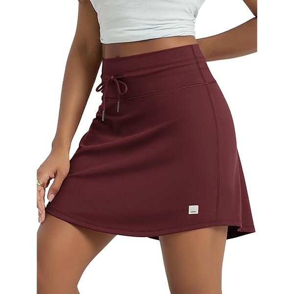 CRZ YOGA 4-Way Stretch A Line Skirts for Women - High Waitsted