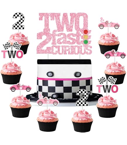 Black Glitter Traffic Light Race Car Cake Topper - Fast & Furious Theme Birthday Party Decor - View #9