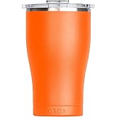 ORCA Chaser 22oz | Insulated, Stainless Steel Cup with a Spill Proof Whale Tale Lid, Dishwasher Safe Tumbler for Hot & Cold Drinks — Blaze Orange
