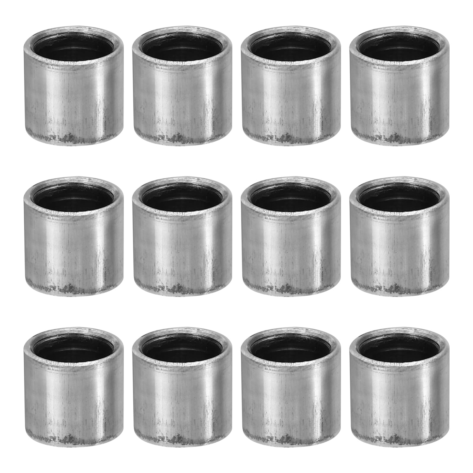 PATIKIL M8 Steel Spacers, 12 Pcs Metal Spacers Steel 8mm ID x 11mm OD x 10mm L Carbon Steel Spacer Screw Standoff Round for 5/16in or M8 Screw Bolts