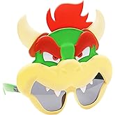 Sun-Staches Official Super Mario Sunglasses | Mario Luigi Peach Bowser Yoshi Wario or Waluigi Costume Accessory | Fits Most