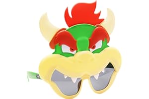 Sun-Staches Official Super Mario Sunglasses | Mario Luigi Peach Bowser Yoshi Wario or Waluigi Costume Accessory | Fits Most