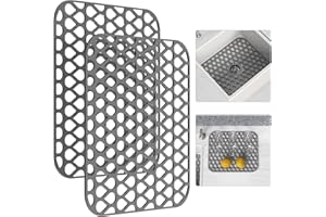 TOOVEM A FAMILY OF MANUFACTURERS Silicone Sink Mat 2PCS TOOVEM Sink Protectors for Kitchen Sink, Sink Mat Grid Non-Slip Folding Sink for Bottom of Farmhouse Stainless Steel Porcelain Sink Pad