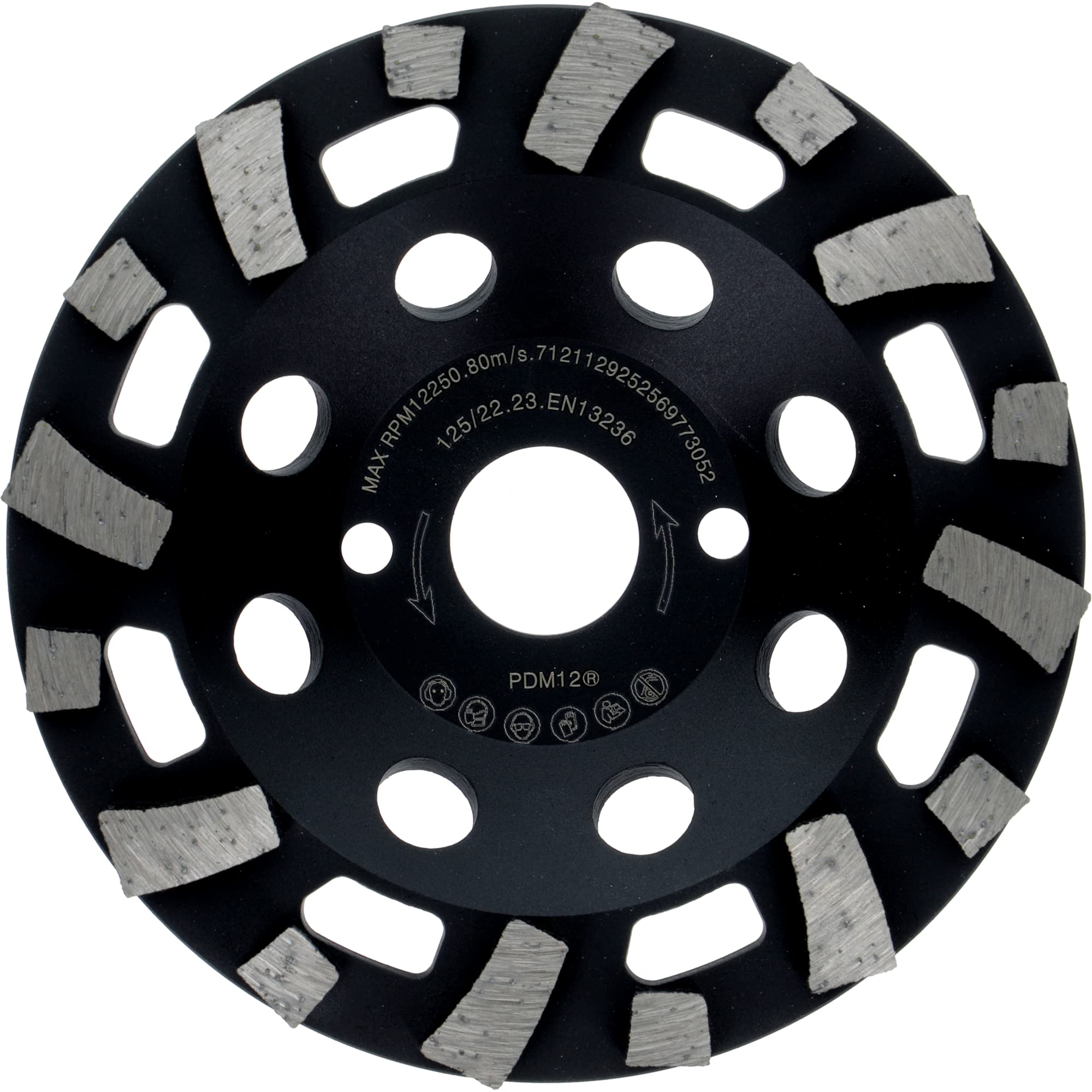 PRODIAMANT Profi Diamond Grinding Cup Wheel Abrasive 125 mm 5" x 22.2 mm Diamond Grinding Head PDX82.916 125mm Suitable Angle Grinder